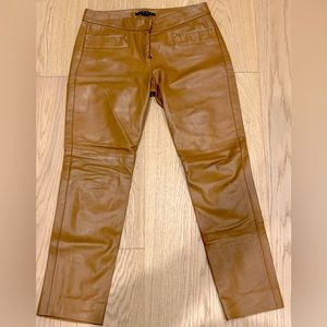Vintage THEORY camel leather pants